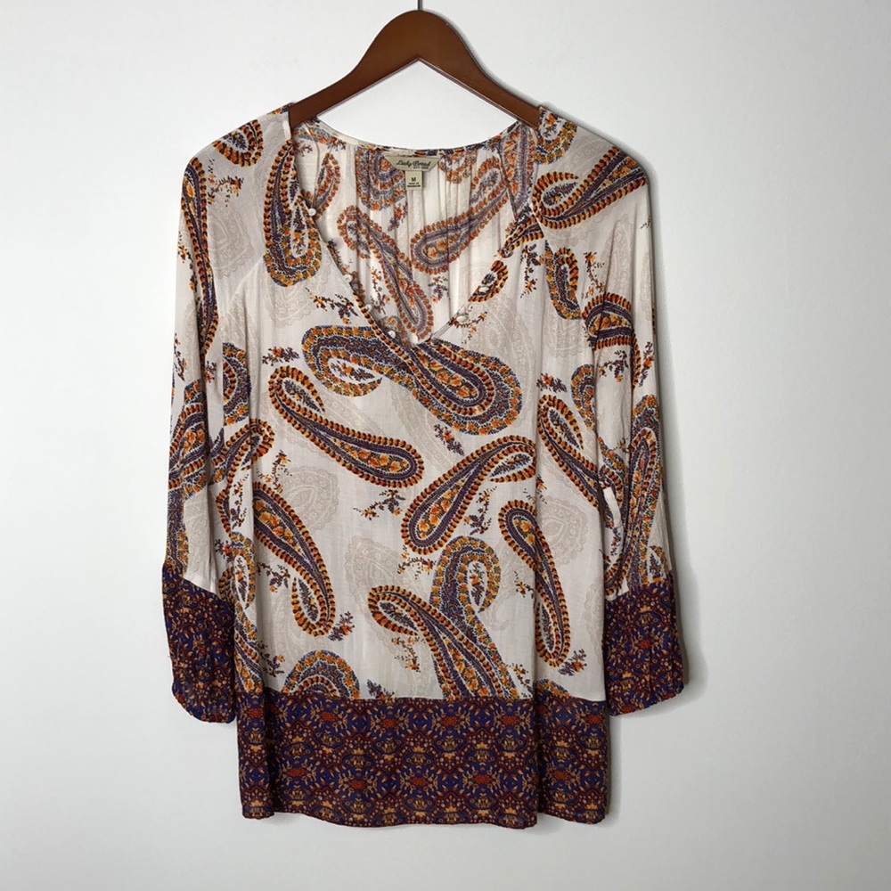 LUCKY BRAND | Boho Paisley Blouse Size M